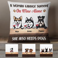 Personalized Cannot Survive Without Dog  Pillow SB281 73O57 (Insert Included) thumb 1