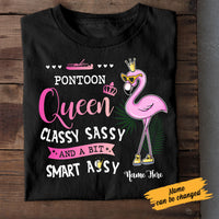 Personalized Pontoon Queen Flamingo T Shirt JN233 25O58 thumb 1