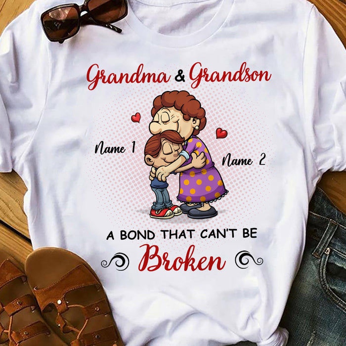 Personalized Mom Grandma Love Grandson T Shirt MR111 65O36 1