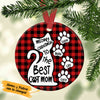 Personalized Best Cat Mom Christmas  Ornament OB193 85O53 1
