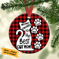 Personalized Best Cat Mom Christmas  Ornament OB193 85O53 thumb 1