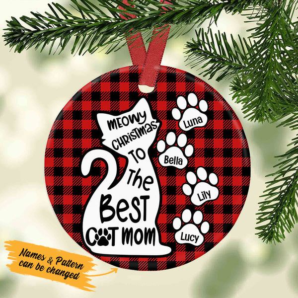 Personalized Best Cat Mom Christmas Ornament OB193 85O53 Famvibe