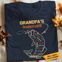 Personalized Dad Grandpa Fishing T Shirt MY203 30O58 thumb 1