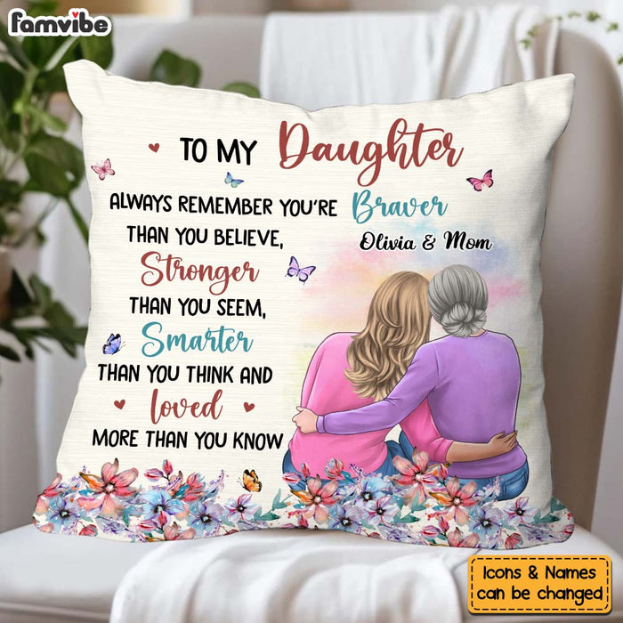 Personalized Gift For Daughter To My Daughter Floral Theme Pillow 31932 1