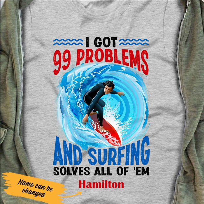 Personalized Surfing White T Shirt JN131 74O53 1