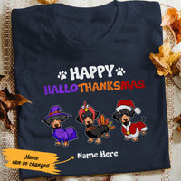 Personalized Halloween Thanksgiving Christmas Dachshund T Shirt OB53 85O58 thumb 1