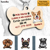 Personalized Dog Call My Humans Spanish Perro Perra Bone Pet Tag AP136 95O58 thumb 1