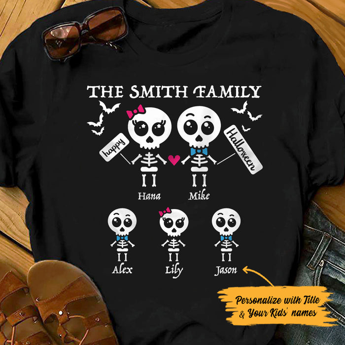 Personalized Halloween Skeleton Family T Shirt JL161 65O53 1
