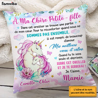 Personalized Gift For Granddaughter French Unicorn Pillow 30167 thumb 1