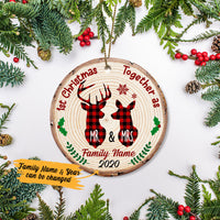 Personalized Deer Hunting Couple First Christmas  Ornament SB93 26O53 thumb 1