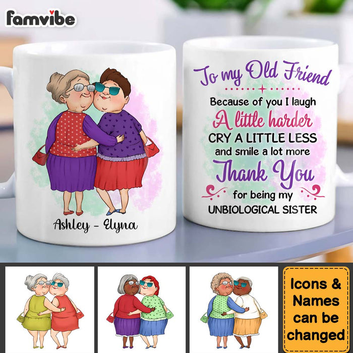 Personalized Gift For Friends My Unbiological Sister Mug 30994 1