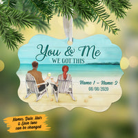 Personalized Couple You And Me Got This  MDF Ornament NB41 30O58 thumb 1