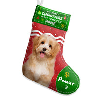 Personalized My First Christmas In My Forever Home Dog Lover Stocking 30219 thumb 1