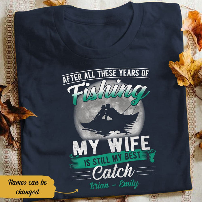 Personalized Husband Wife Fishing T Shirt JN214 85O58 1