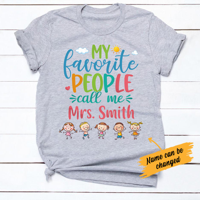 Personalized Teacher Favorite People T Shirt JN31 30O34 1
