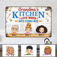 Personalized Mom Grandma Kitchen Metal Sign JL91 30O36 thumb 1
