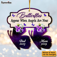 Personalized Memorial Butterflies Appear When Angels Are Near Ornament 30043 thumb 1