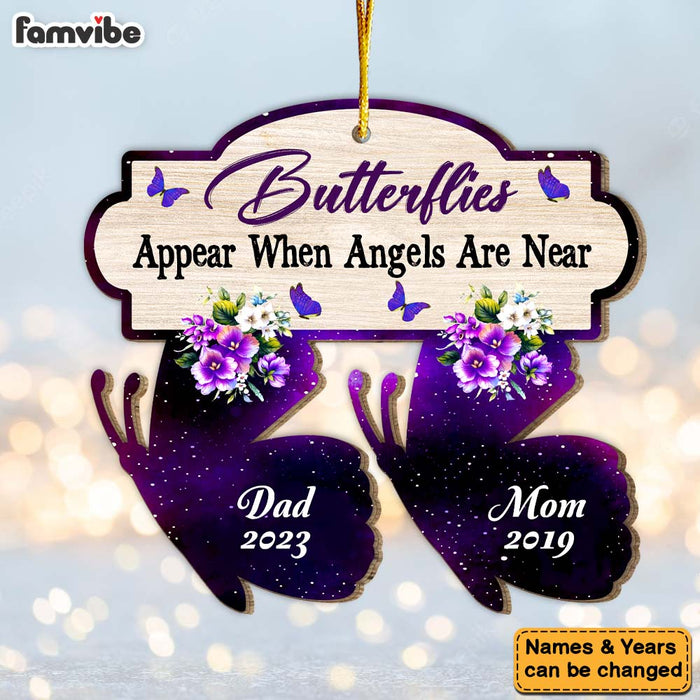 Personalized Memorial Butterflies Appear When Angels Are Near Ornament 30043 1