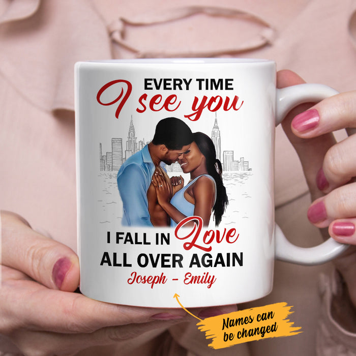 Personalized I Fall In Love Again BWA Couple Mug AG271 29O47 1