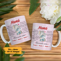 Personalized Spanish Mamá Abuela Elephant Mom Grandma Mug AP147 65O53 thumb 1