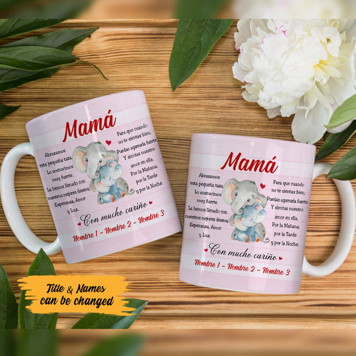 Personalized Spanish Mamá Abuela Elephant Mom Grandma Mug AP147 65O53 1