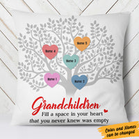 Personalized Grandkids Fill A Space In Your Grandma Heart Pillow JR271 73O36 (Insert Included) thumb 1
