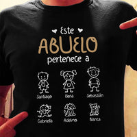 Personalized Abuela Abuelo Spanish Grandma Grandpa Belongs T Shirt AP235 30O57 thumb 1