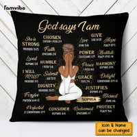 Personalized Daughter God Says I Am Bible Verses Pillow DB292 30O58 thumb 1