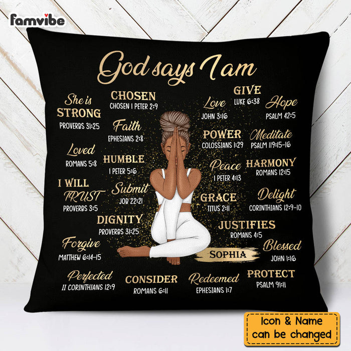 Personalized Daughter God Says I Am Bible Verses Pillow DB292 30O58 1