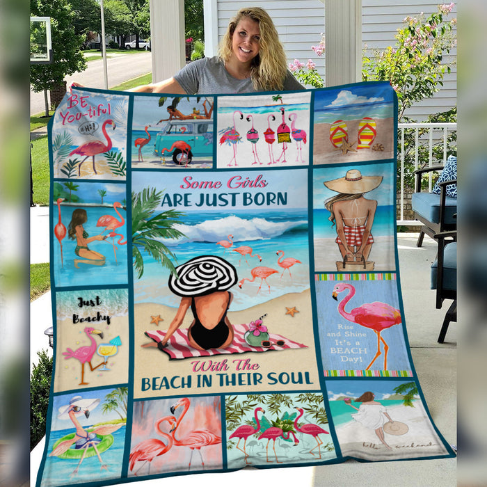 Beach Soul Girl Fleece Blanket JN291 65O47 1