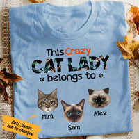 Personalized Crazy Cat Lady  T Shirt OB282 95O57 thumb 1