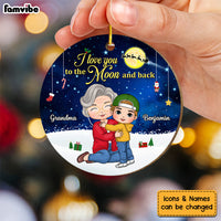 Personalized Gift For Grandson Love To The Moon Circle Ornament 30580 thumb 1