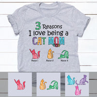 Personalized Reasons Love Being Cat Mom T Shirt MR193 30O53 thumb 1