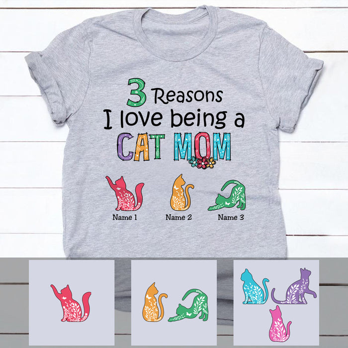 Personalized Reasons Love Being Cat Mom T Shirt MR193 30O53 1
