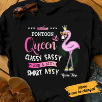 Personalized Pontoon Queen Flamingo T Shirt JN233 25O58 thumb 1