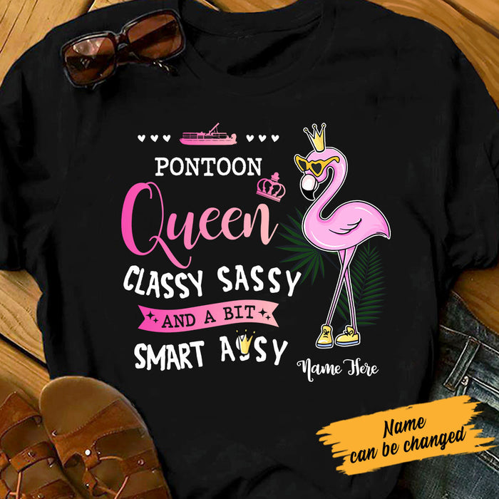 Personalized Pontoon Queen Flamingo T Shirt JN233 25O58 1