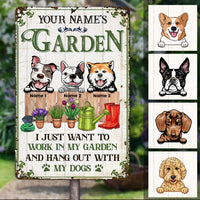 Personalized Dog Garden Metal Sign JN291 26O58 thumb 1