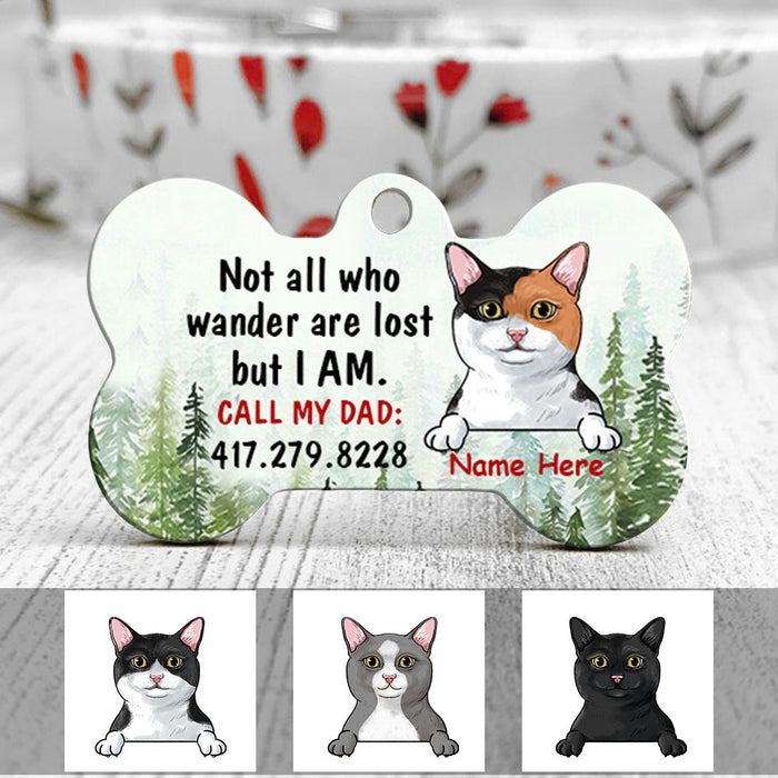 Personalized Cat Lost Wander Bone Pet Tag NB131 81O58 1