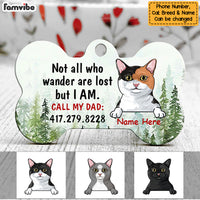 Personalized Cat Lost Wander Bone Pet Tag NB131 81O58 thumb 1