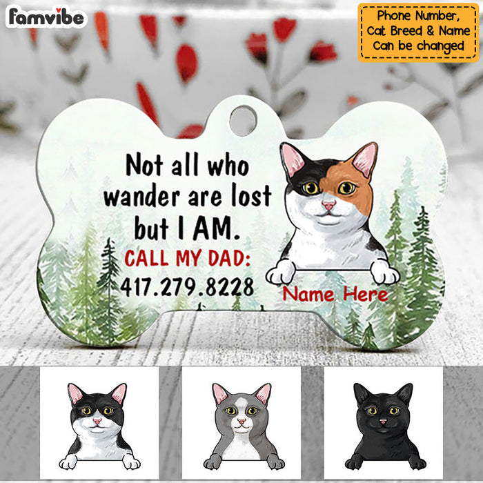 Personalized Cat Lost Wander Bone Pet Tag NB131 81O58 1