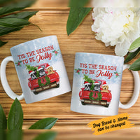 Personalized Dog Red Truck Jolly Christmas Mug SOB191 87O58 thumb 1