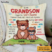 Personalized Gift For Grandson Hug This Pillow 32133 thumb 1