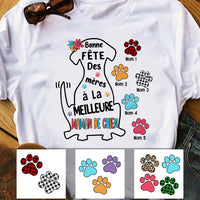 Personalized French Maman Grand-mère Chien Dog Mom Grandma T Shirt AP151 65O36 thumb 1