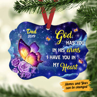 Personalized Butterfly Memorial Mom Dad Benelux Ornament OB312 95O58 thumb 1