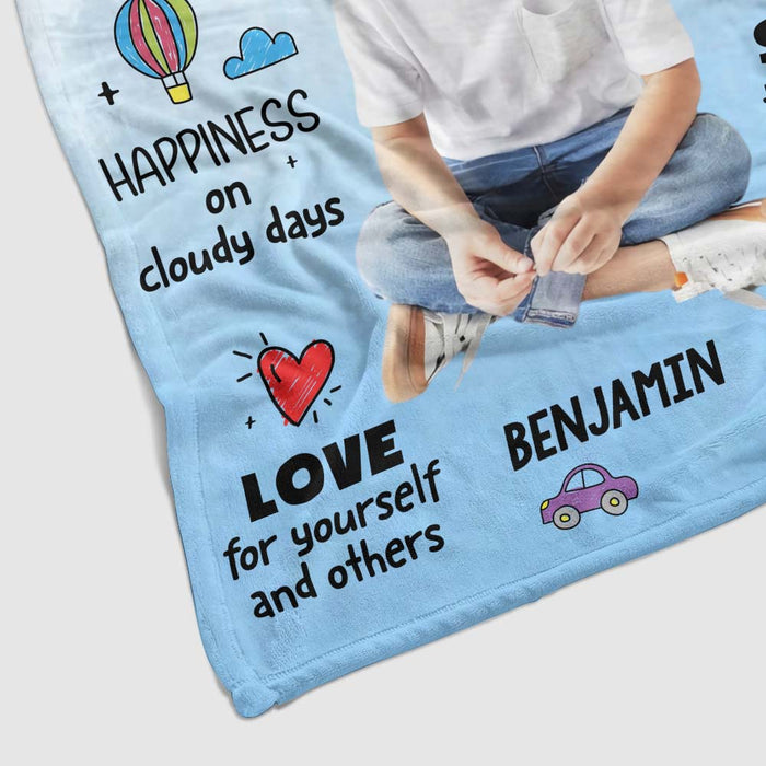 Personalized Inspiring Gift For Grandson Upload Photo Blanket 31435 1