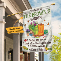 Personalized Garden Rules Gardening Flag AG201 95O58 thumb 1