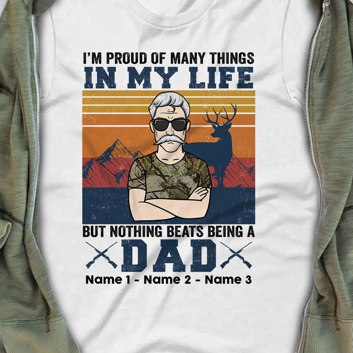 Personalized Proud Hunting Dad Grandpa T Shirt MR201 65O58 1