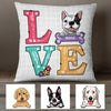 Personalized Love Dog Flower Pattern Pillow MR102 30O47 (Insert Included) 1