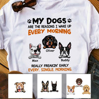 Personalized Dog Reason I Wake Up T Shirt NB21 95O57 thumb 1