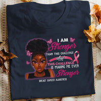 Personalized Challenge Me Breast Cancer BWA T Shirt AG101 28O58 thumb 1